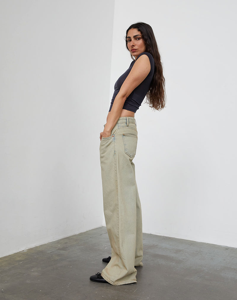 Low Rise Roomy Jeans in Desert Sand Wash-Nico Sky