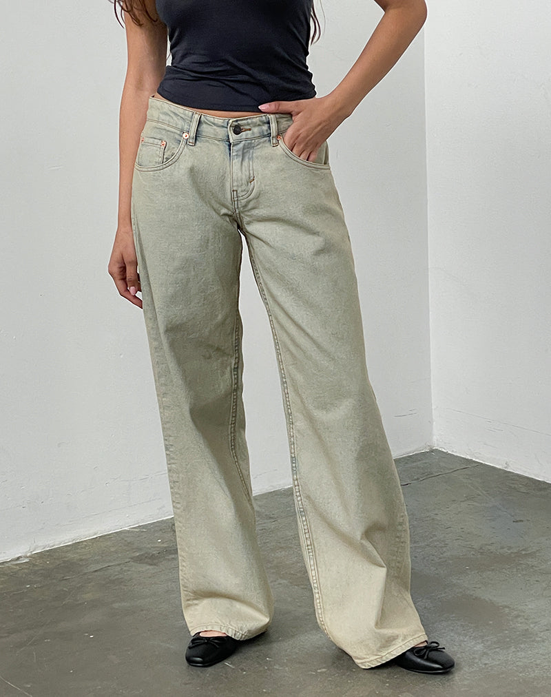 Low Rise Roomy Jeans in Desert Sand Wash-Nico Sky