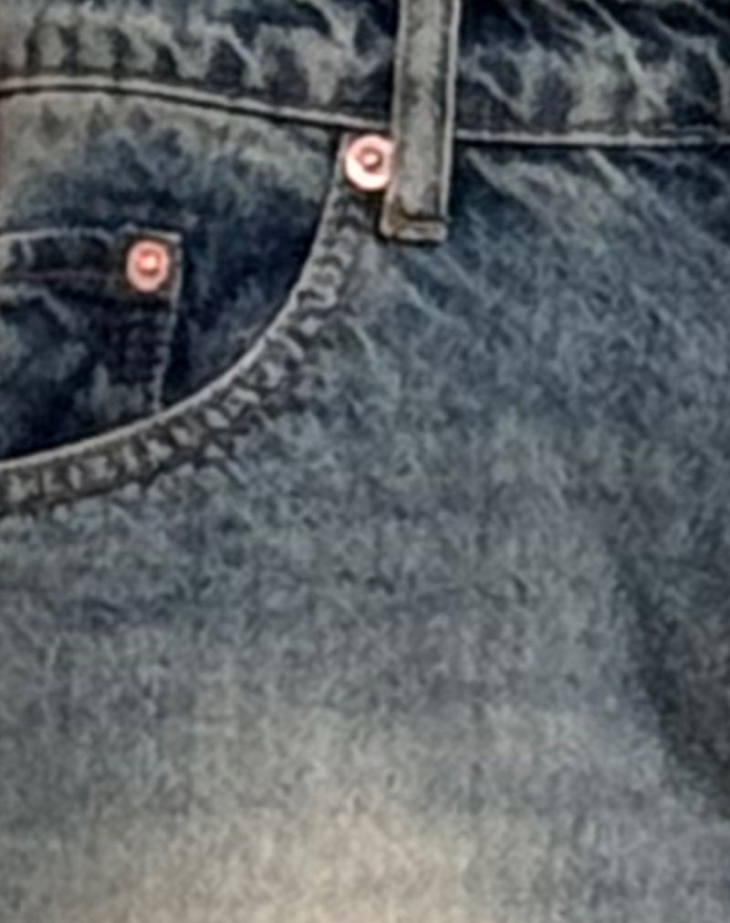 Roomy Extra Wide Low Rise Jeans in Dirty Blue-Nico Sky