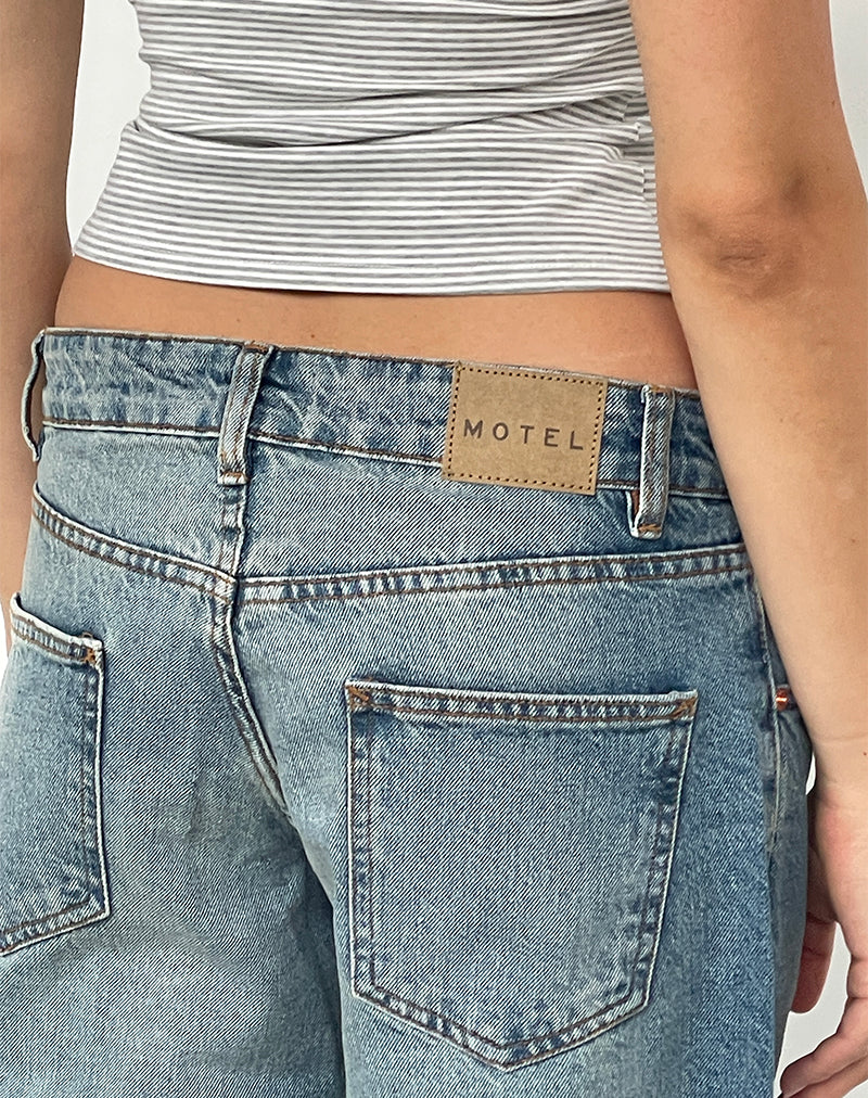 Low Rise Roomy Jeans in Vintage Bleach-Nico Sky