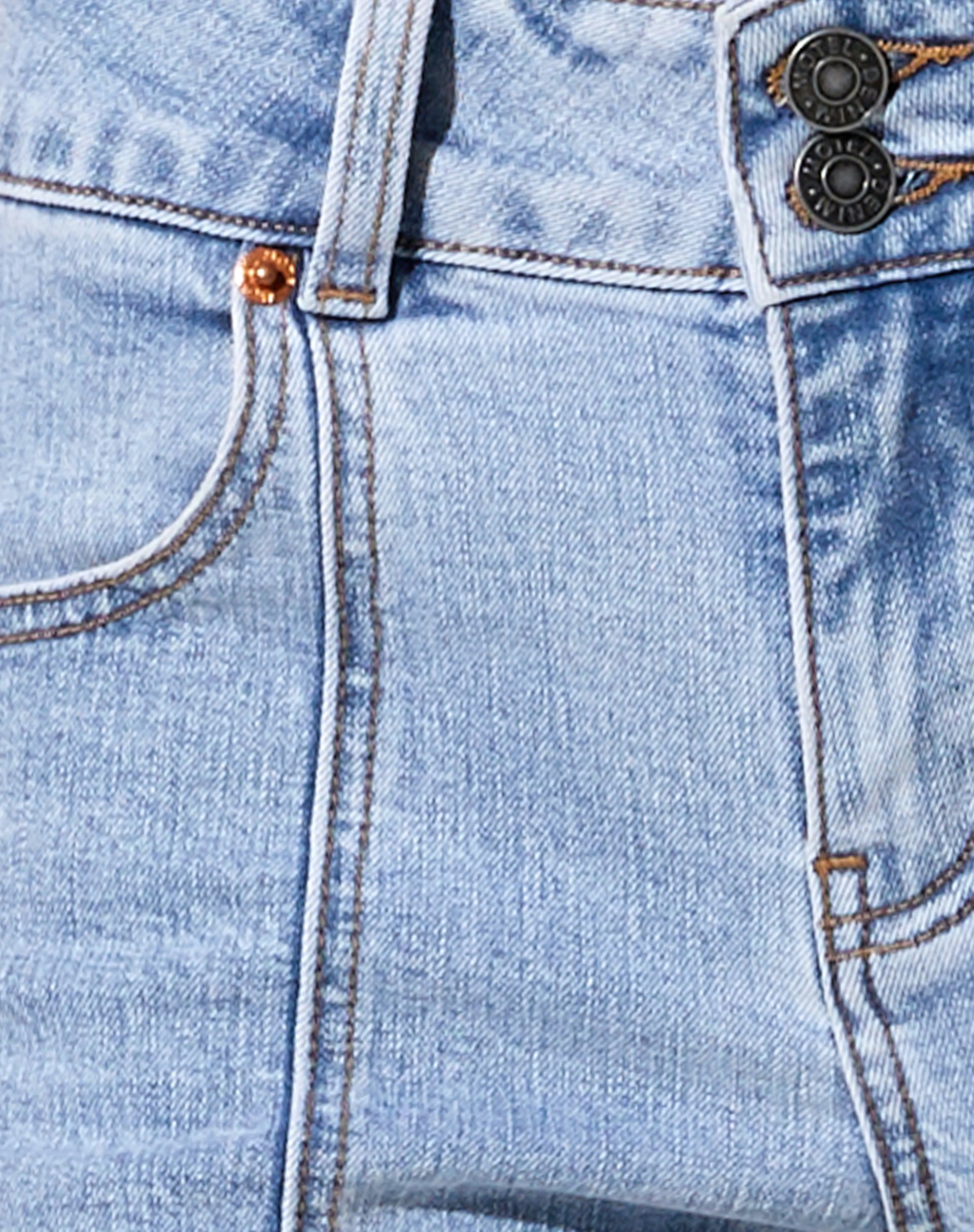 Low Rise Seam Jeans in Super Light Wash Blue-Nico Sky