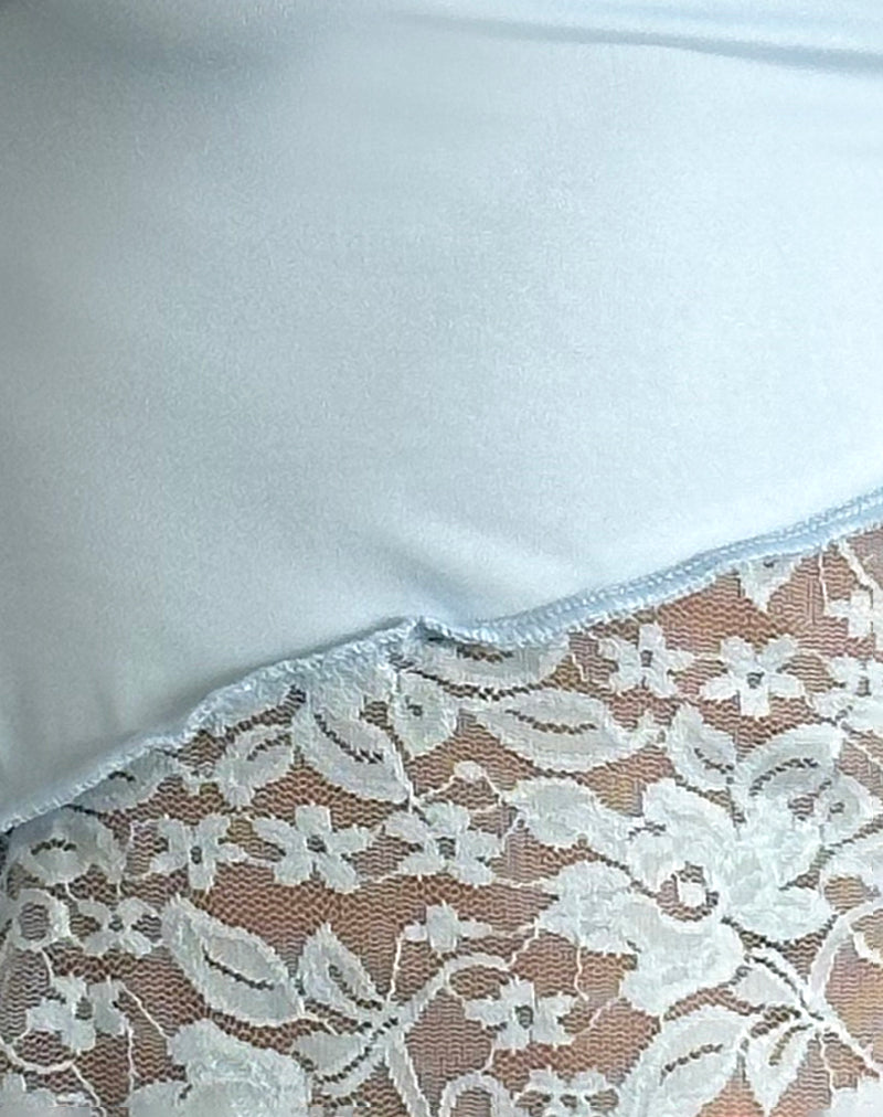 Lucca Long Sleeve Top in Lace Light Blue-Nico Sky