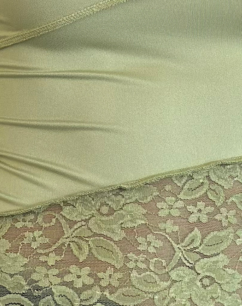 Lucca Long Sleeve Top in Lace Sage-Nico Sky