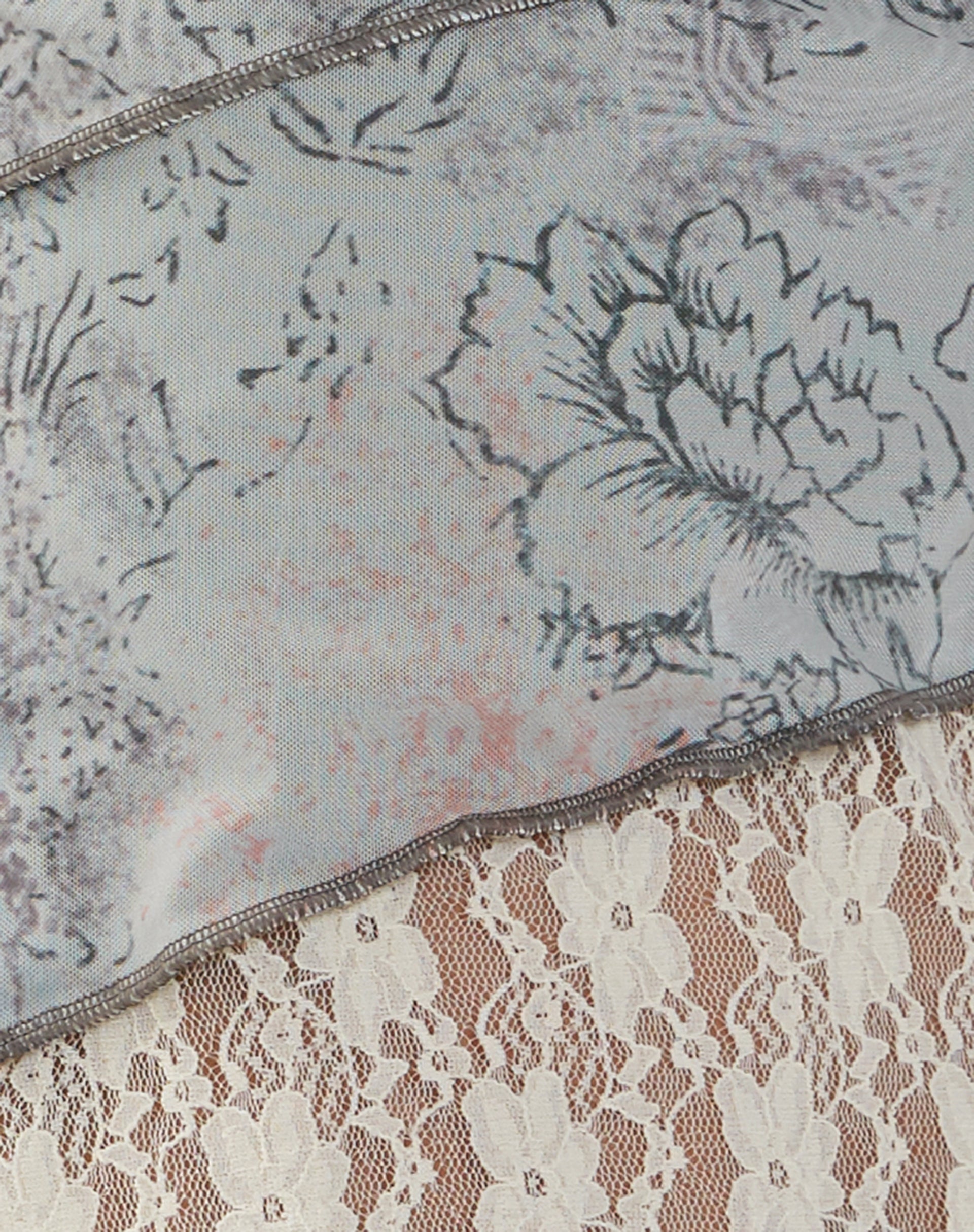 Lucca Long Sleeve Top in Lace Pastel Floral-Nico Sky