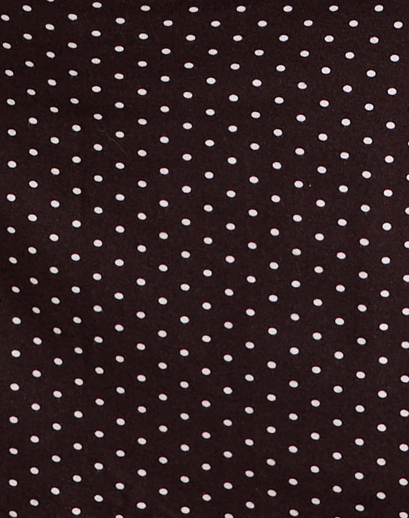 Luel Wrap Skort in Micro Polka Brown-Nico Sky