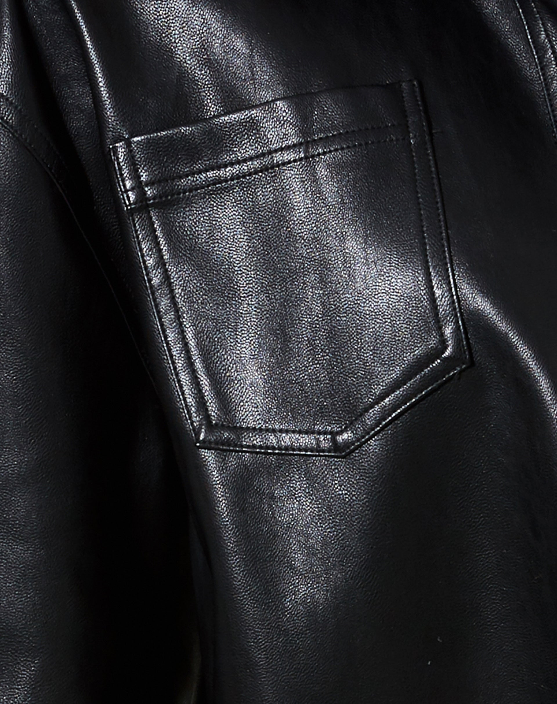 Lumberjack Shirt in Pu Black-Nico Sky