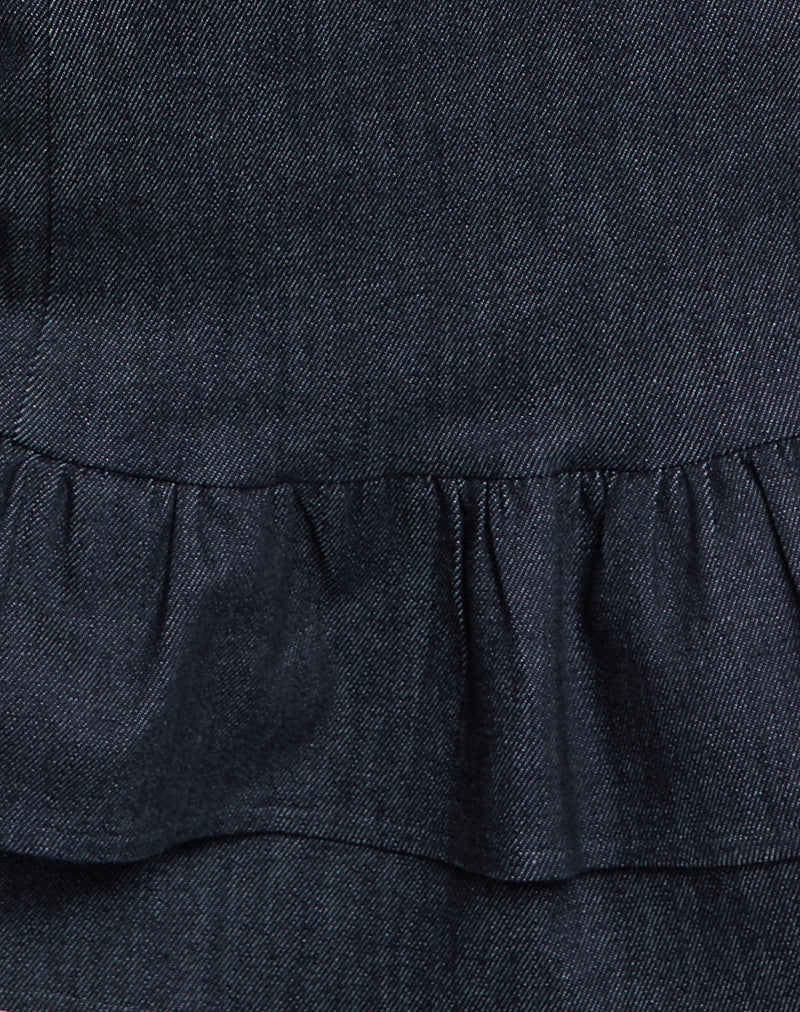 Luminis Mini Dress in Dark Denim Indigo-Nico Sky