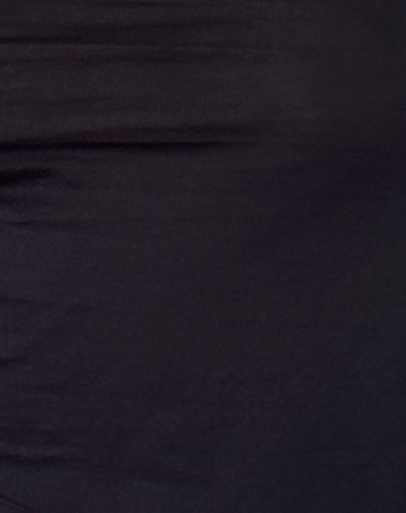 Lunica Long Sleeve Top in Tissue Jersey Black-Nico Sky