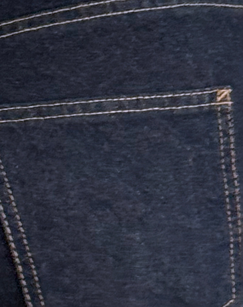 Low Rise Parallel Jeans in Indigo-Nico Sky