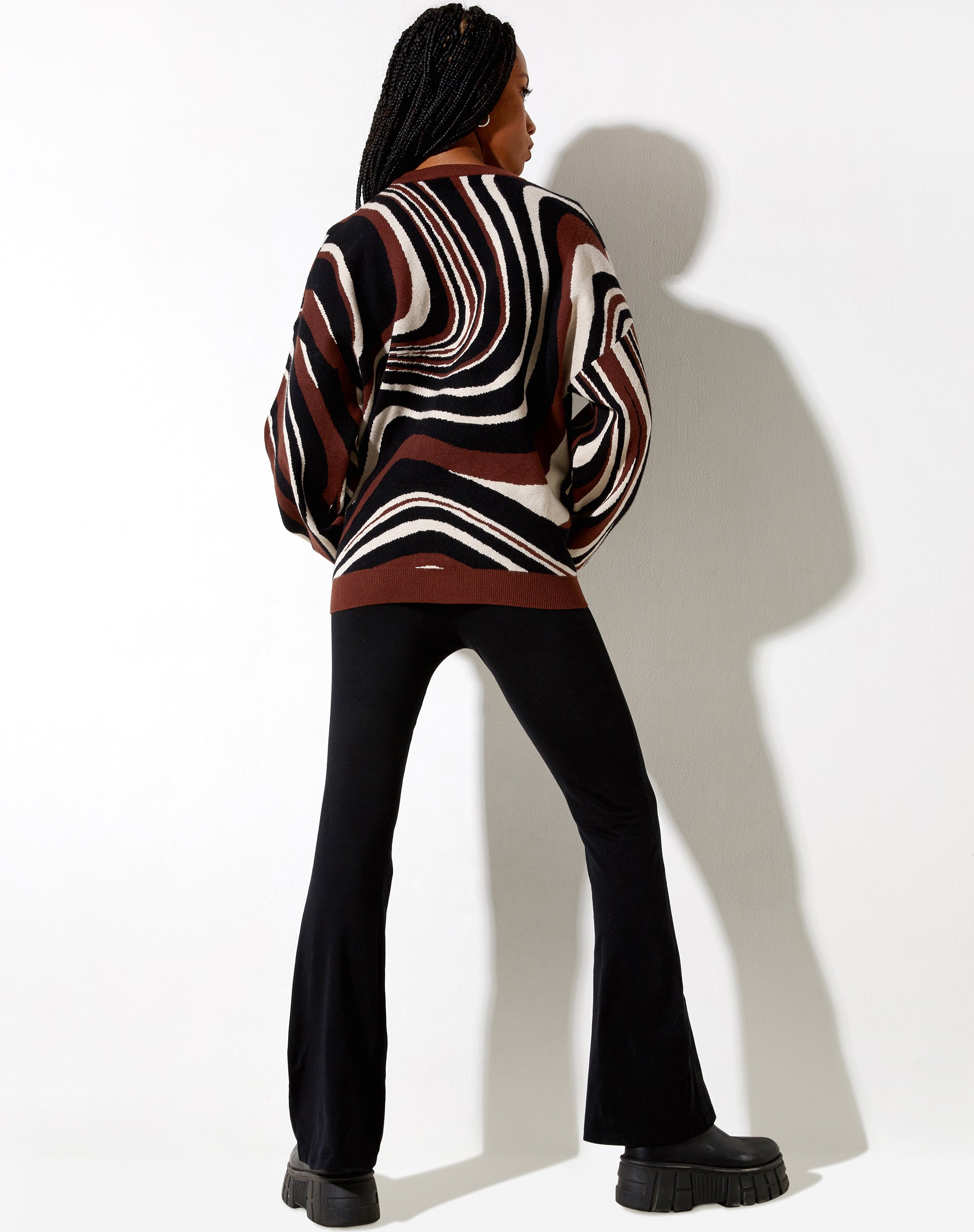 Mably Jumper in Mega Ripple Brown-Nico Sky