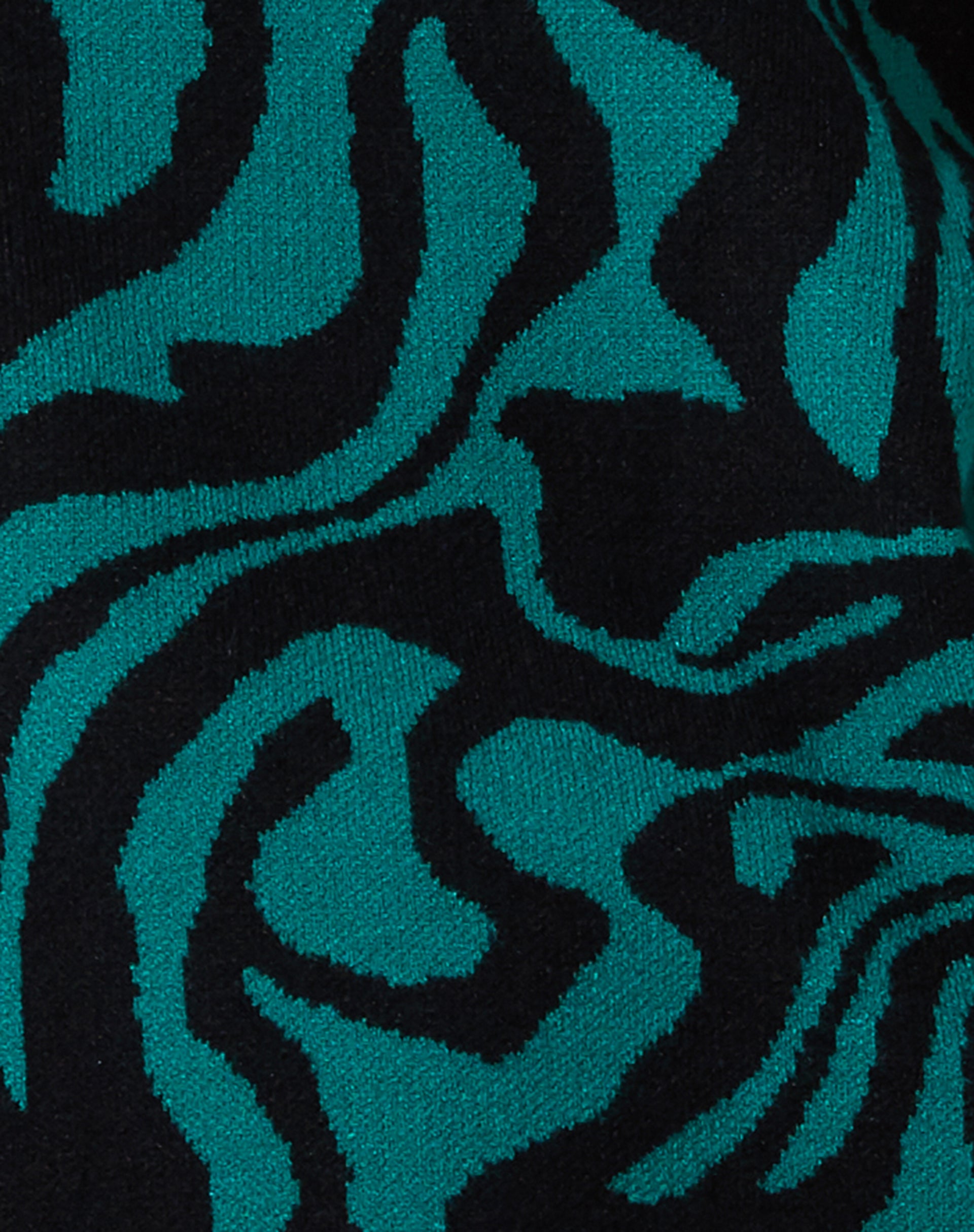 Mably Jumper in Jagged Swirl Green and Black-Nico Sky