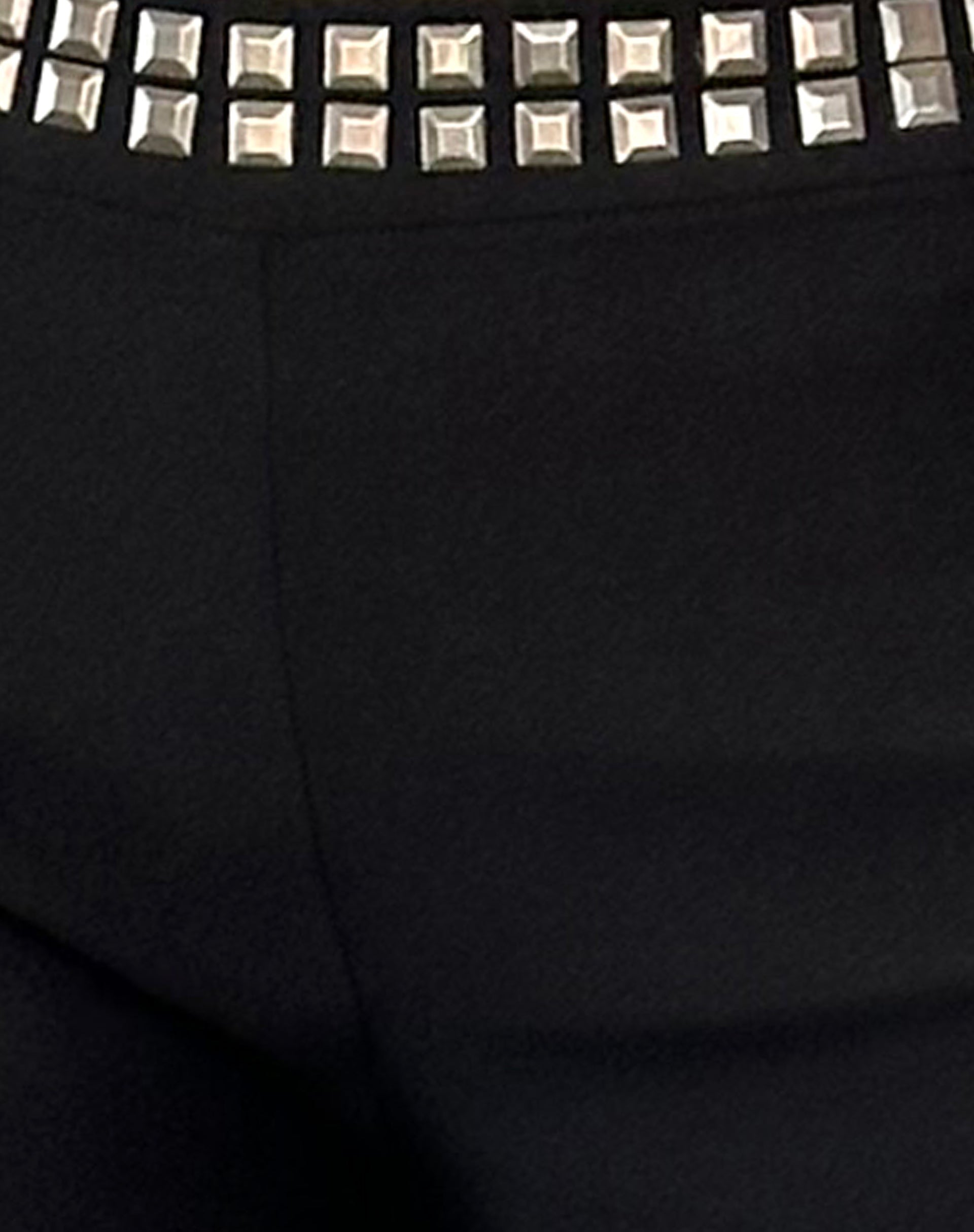 Macias Studded Flared Trousers in Black Tailoring-Nico Sky