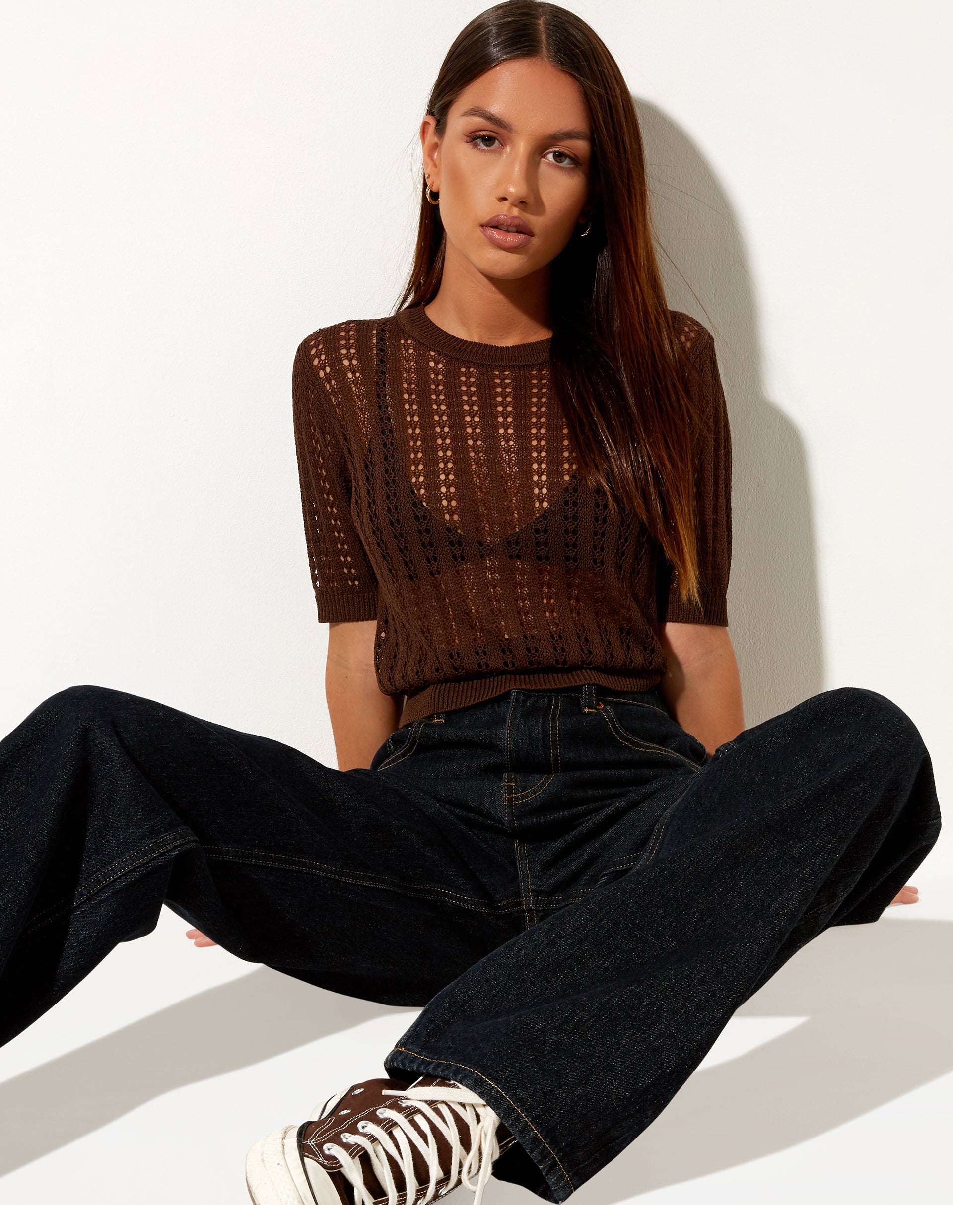 Mae Jumper in Bitter Chocolate-Nico Sky