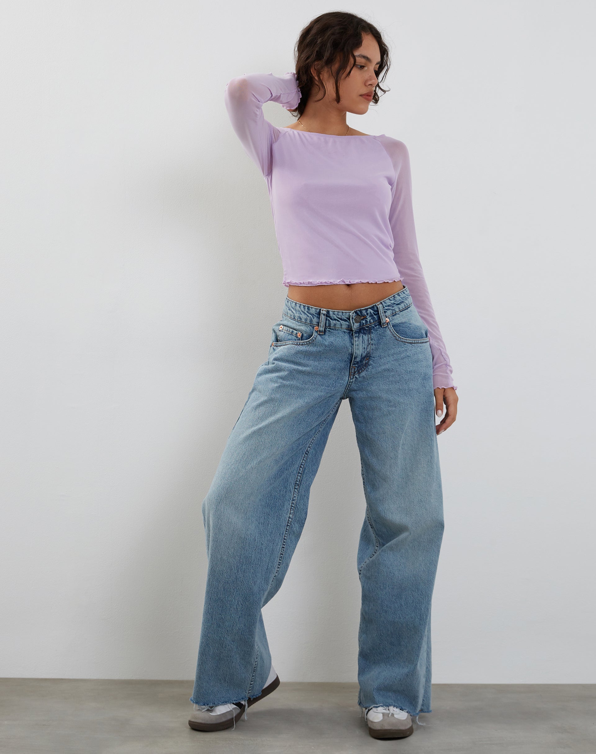 Mahira Long Sleeve Top in Lilac-Nico Sky