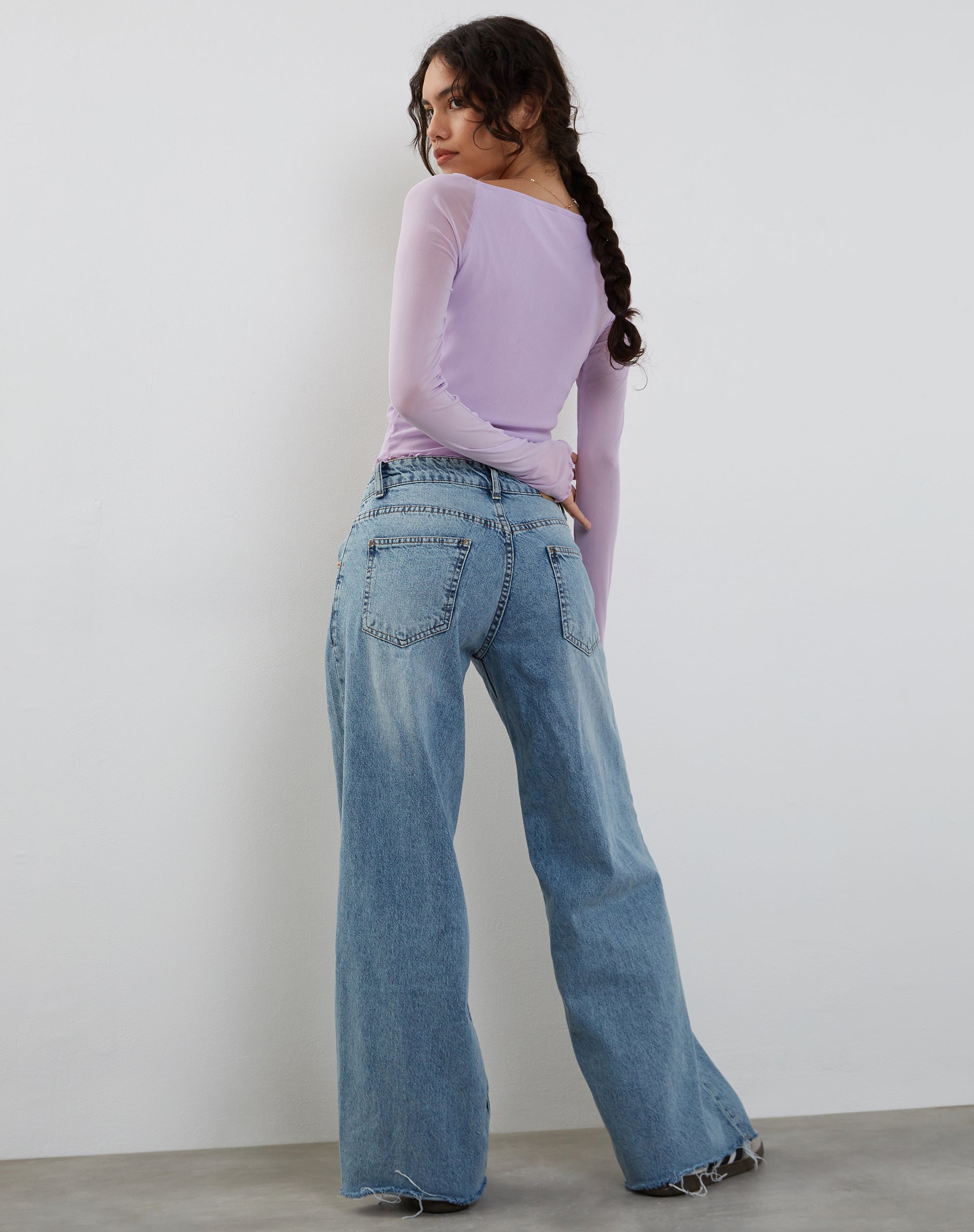 Mahira Long Sleeve Top in Lilac-Nico Sky