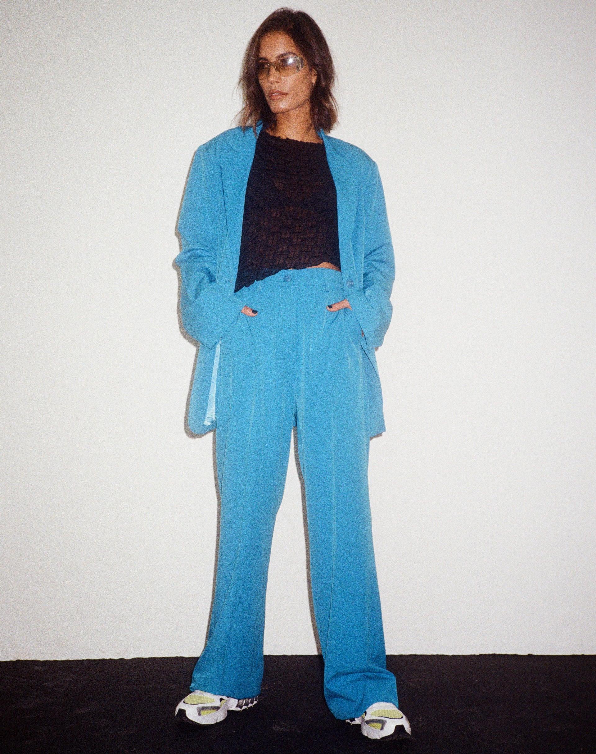 Abba Trouser in Tailoring Blue-Nico Sky