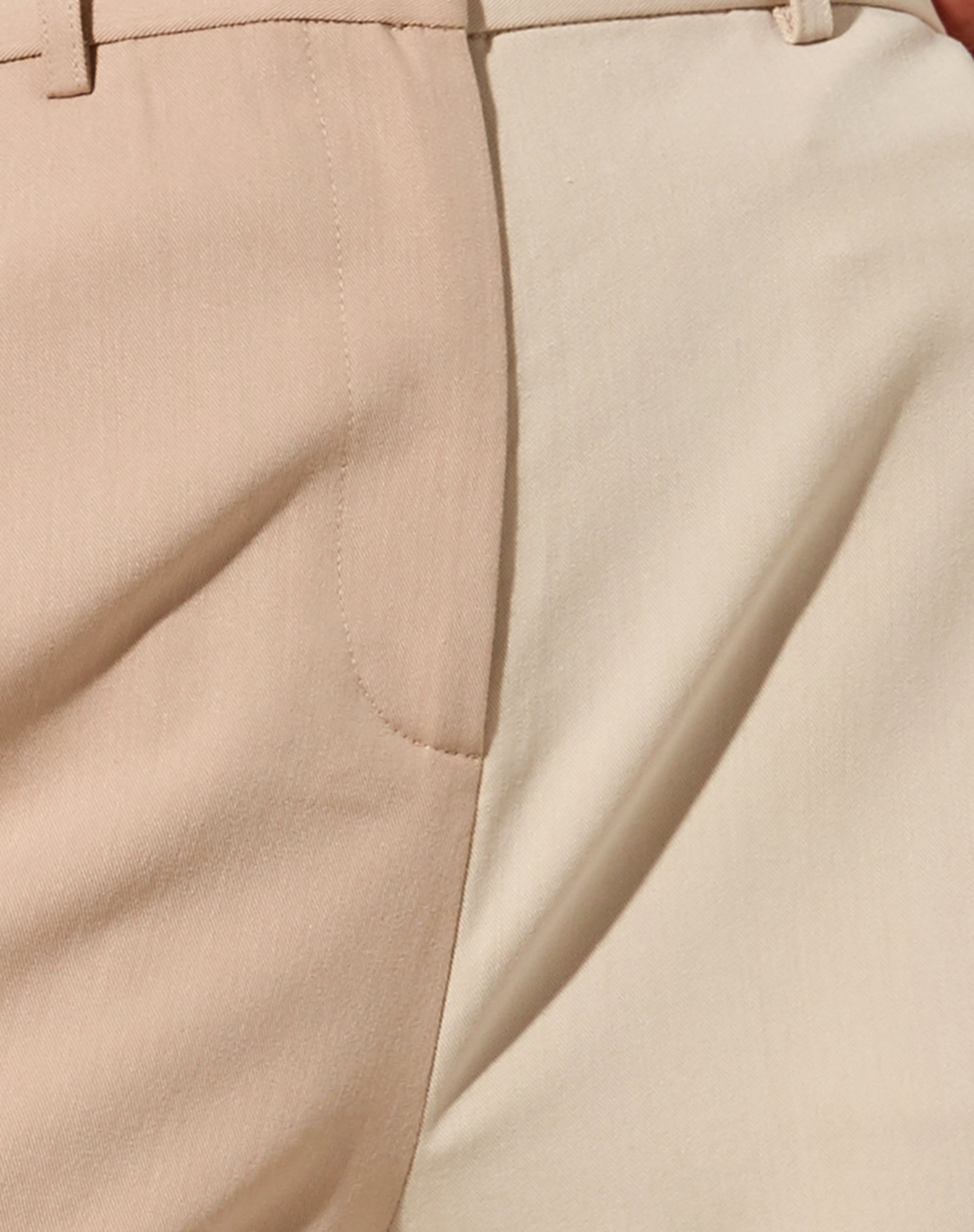 Abba Trouser in Contrast Tan and Beige-Nico Sky