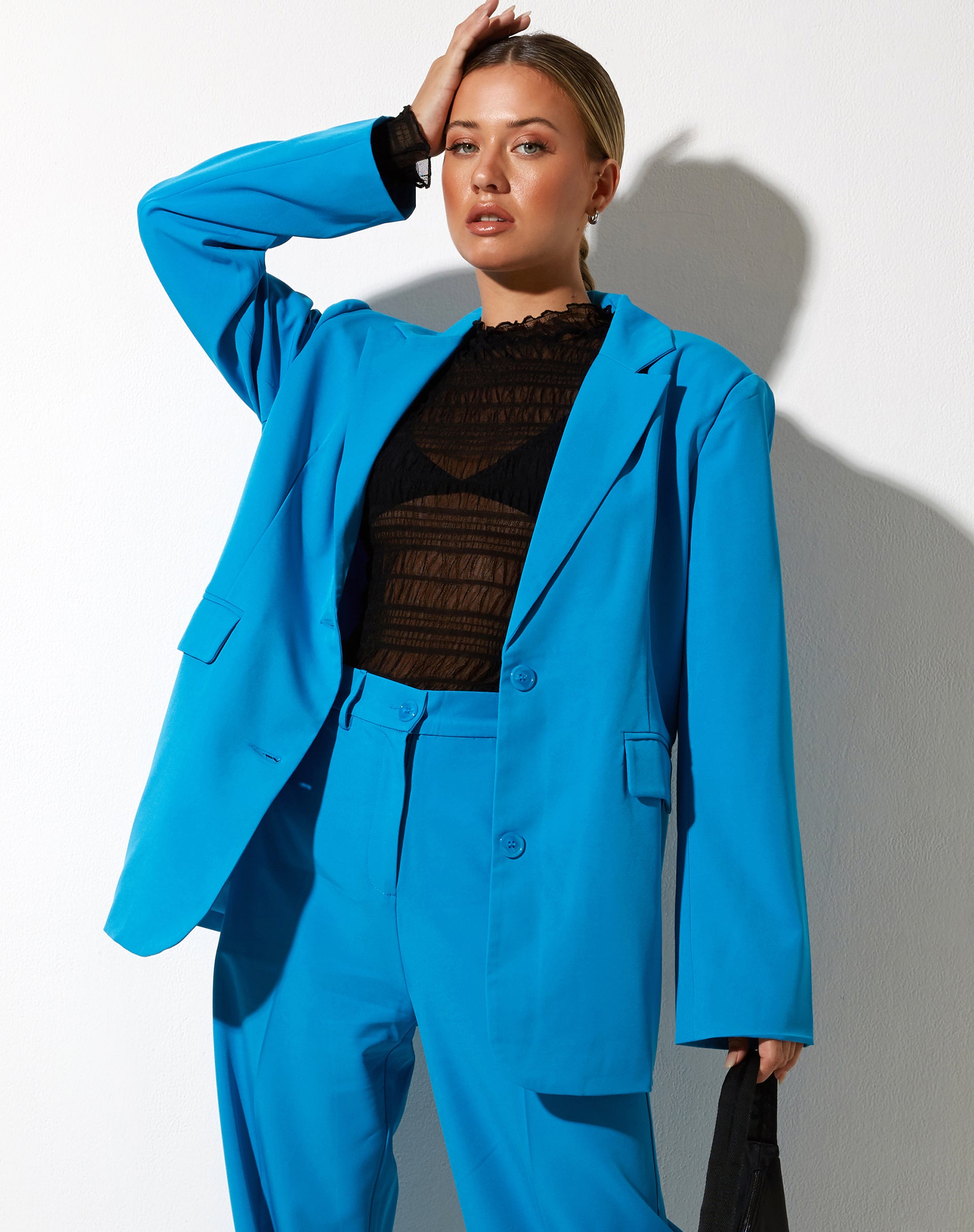 Maiwa Blazer in Tailoring Blue-Nico Sky