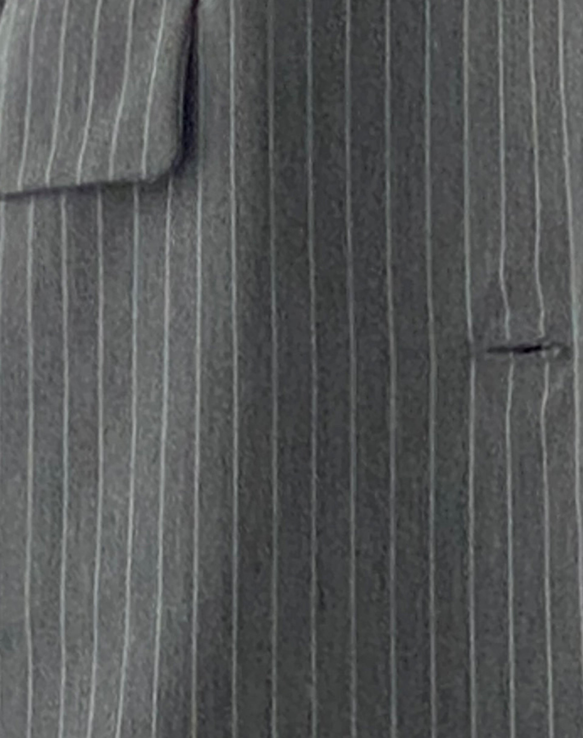 Maiwa Blazer in Tailoring Grey Pinstripe-Nico Sky