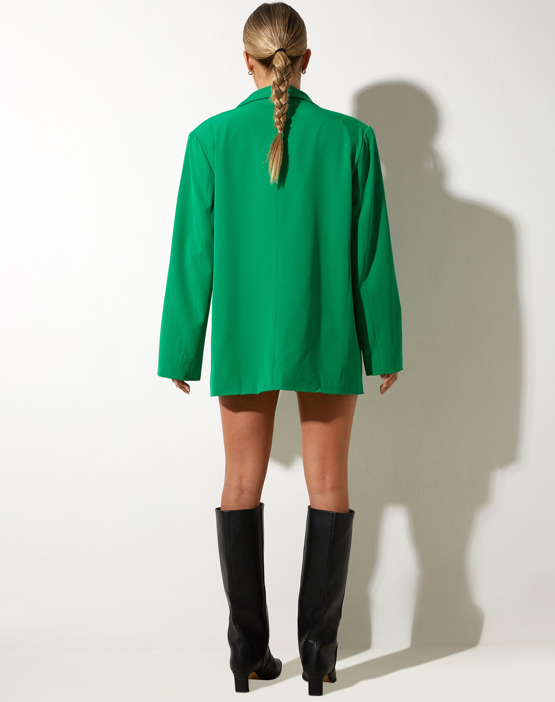 Maiwa Blazer in Tailoring Green-Nico Sky