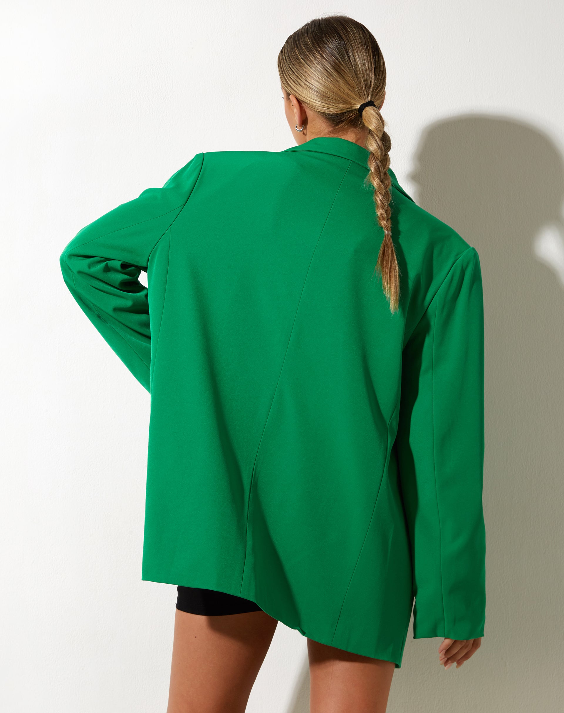 Maiwa Blazer in Tailoring Green-Nico Sky