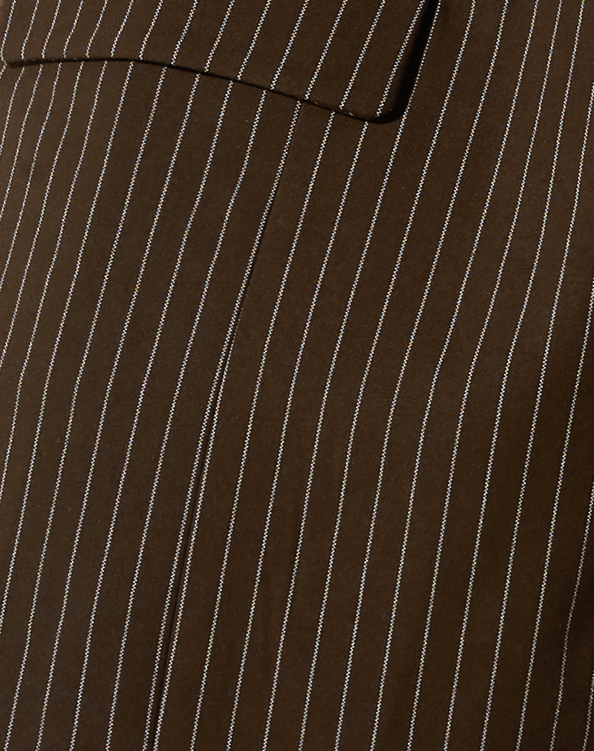 Maiwa Blazer in Pinstripe Brown-Nico Sky