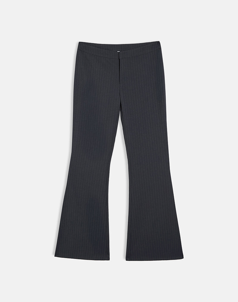 Malvinas Trouser in Tailoring Grey Stripe-Nico Sky