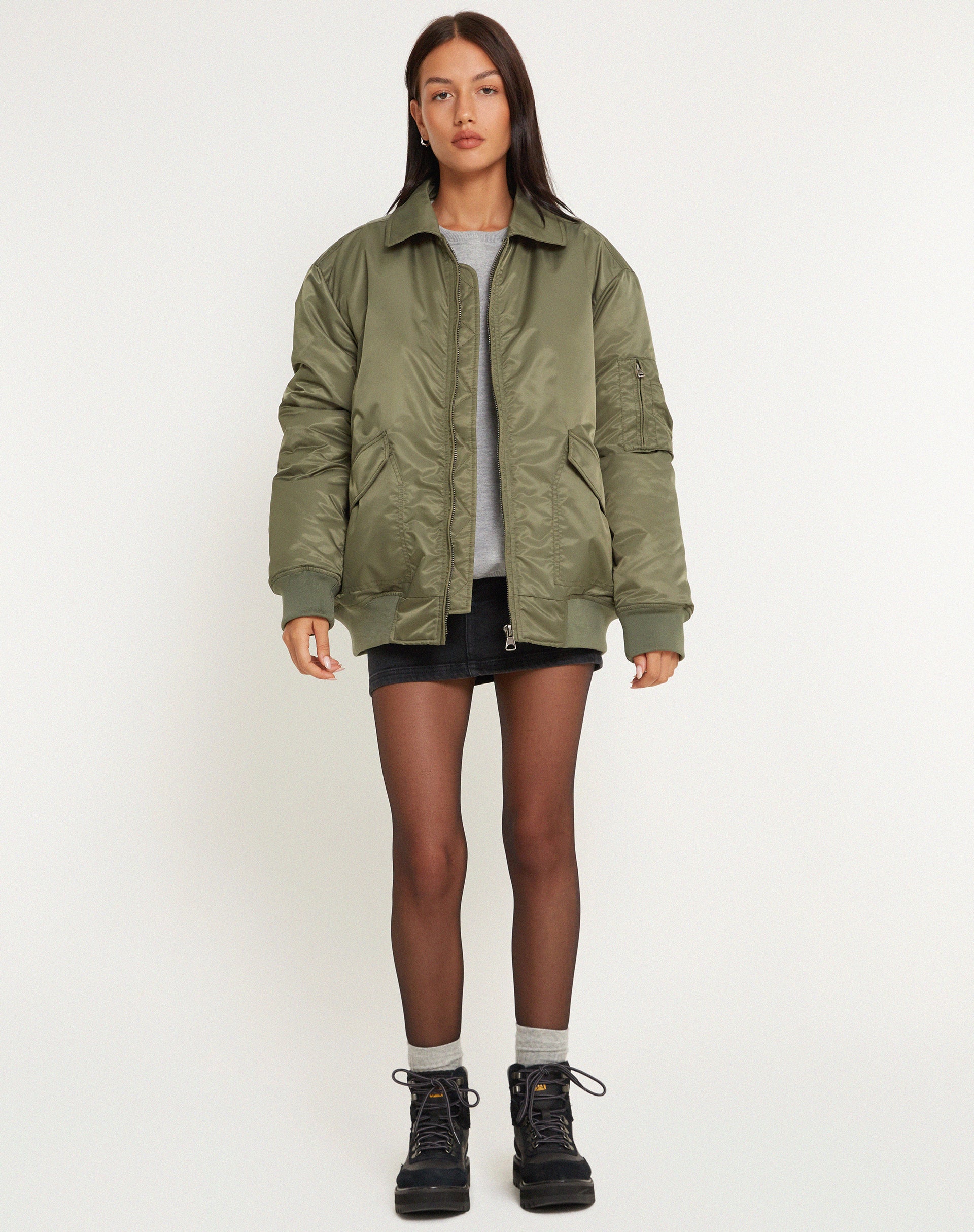 Manik Jacket in Khaki Green-Nico Sky