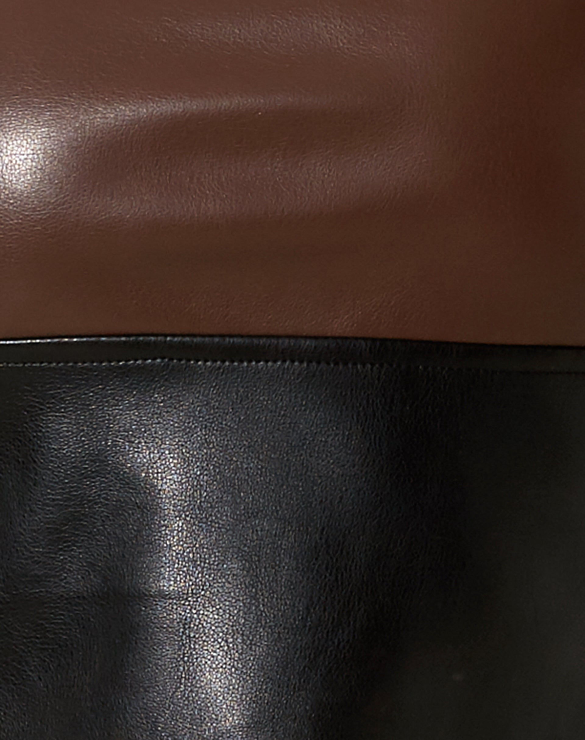 Manipa Crop Top in PU Bitter Chocolate-Nico Sky