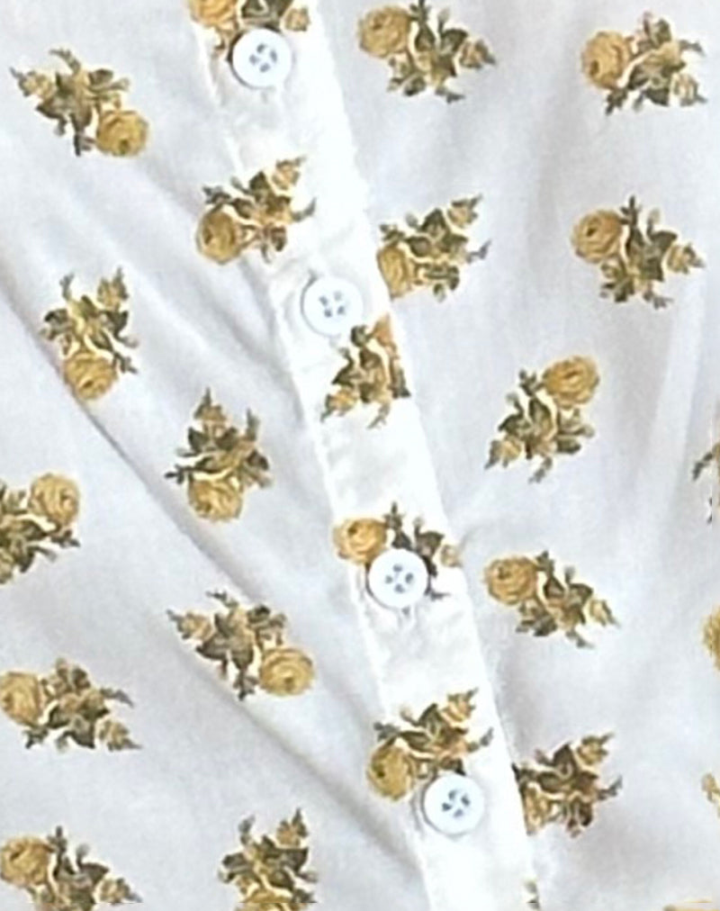 Maria Top in Funshine Floral Off White-Nico Sky