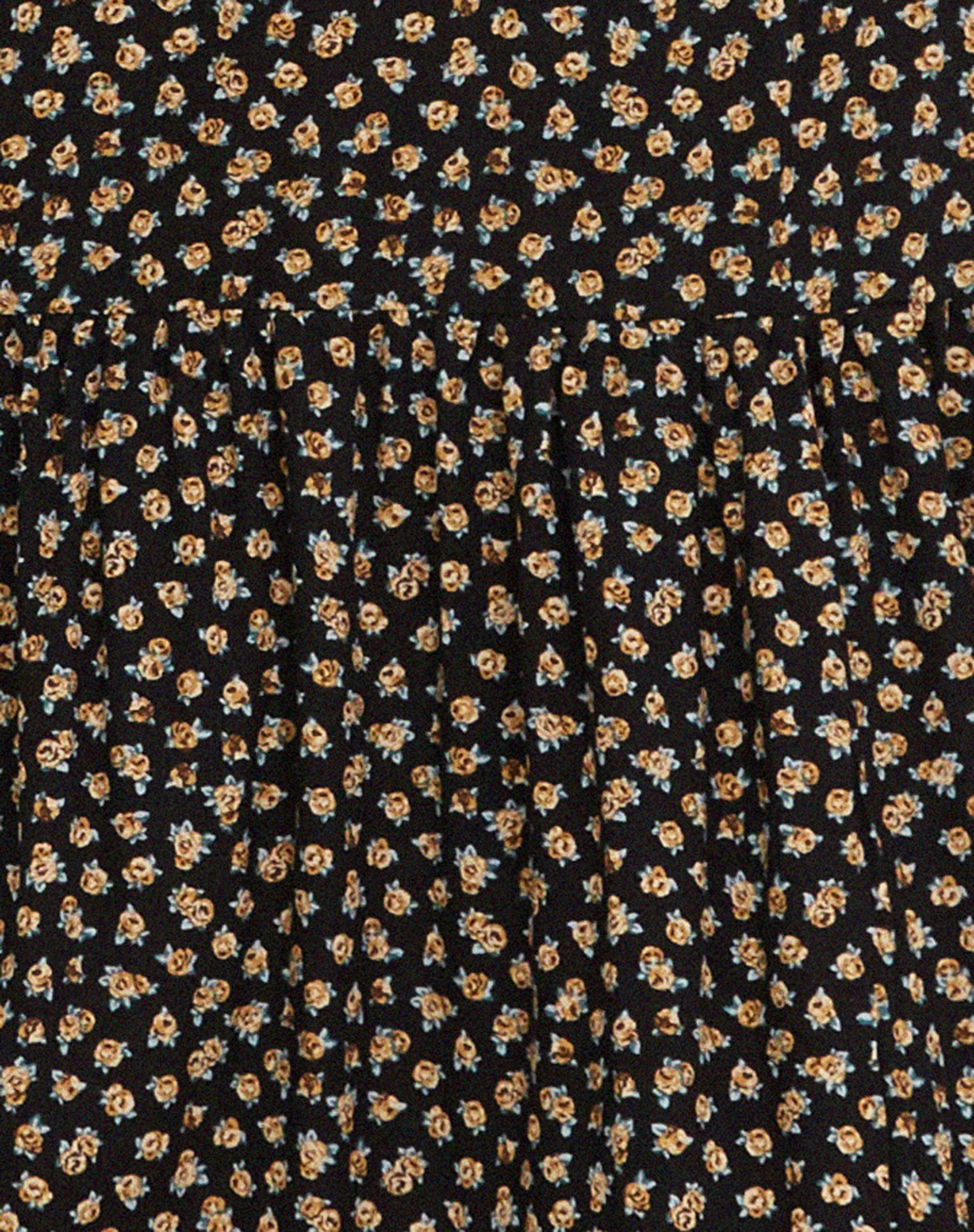 Marisol Maxi Dress in Ditsy Floral Bronze-Nico Sky