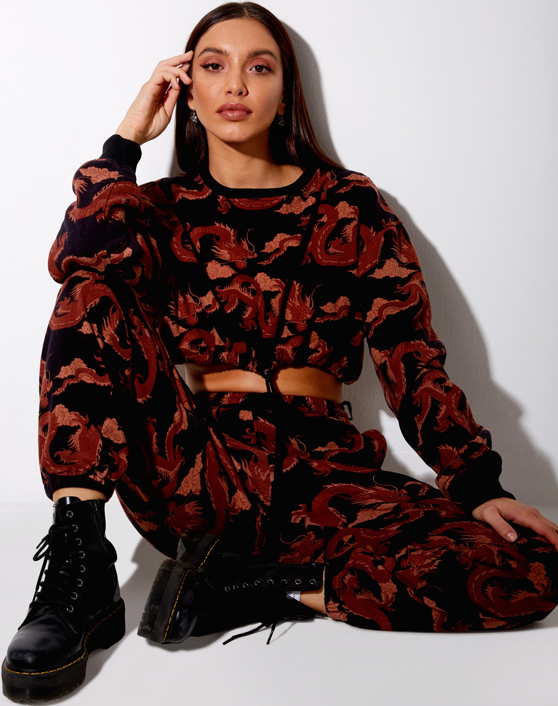 Markey Jumper in Tonal Dragon Orange-Nico Sky