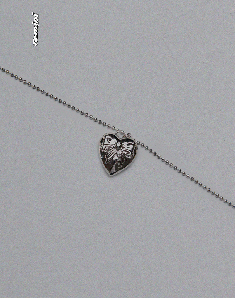 Matilda Silver Heart Necklace-Nico Sky