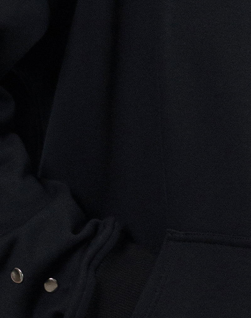 Max Hoodie in Black with Studs-Nico Sky