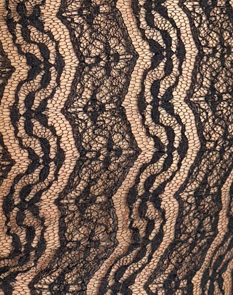 Megara Strappy Top in Lace Mesh Black-Nico Sky