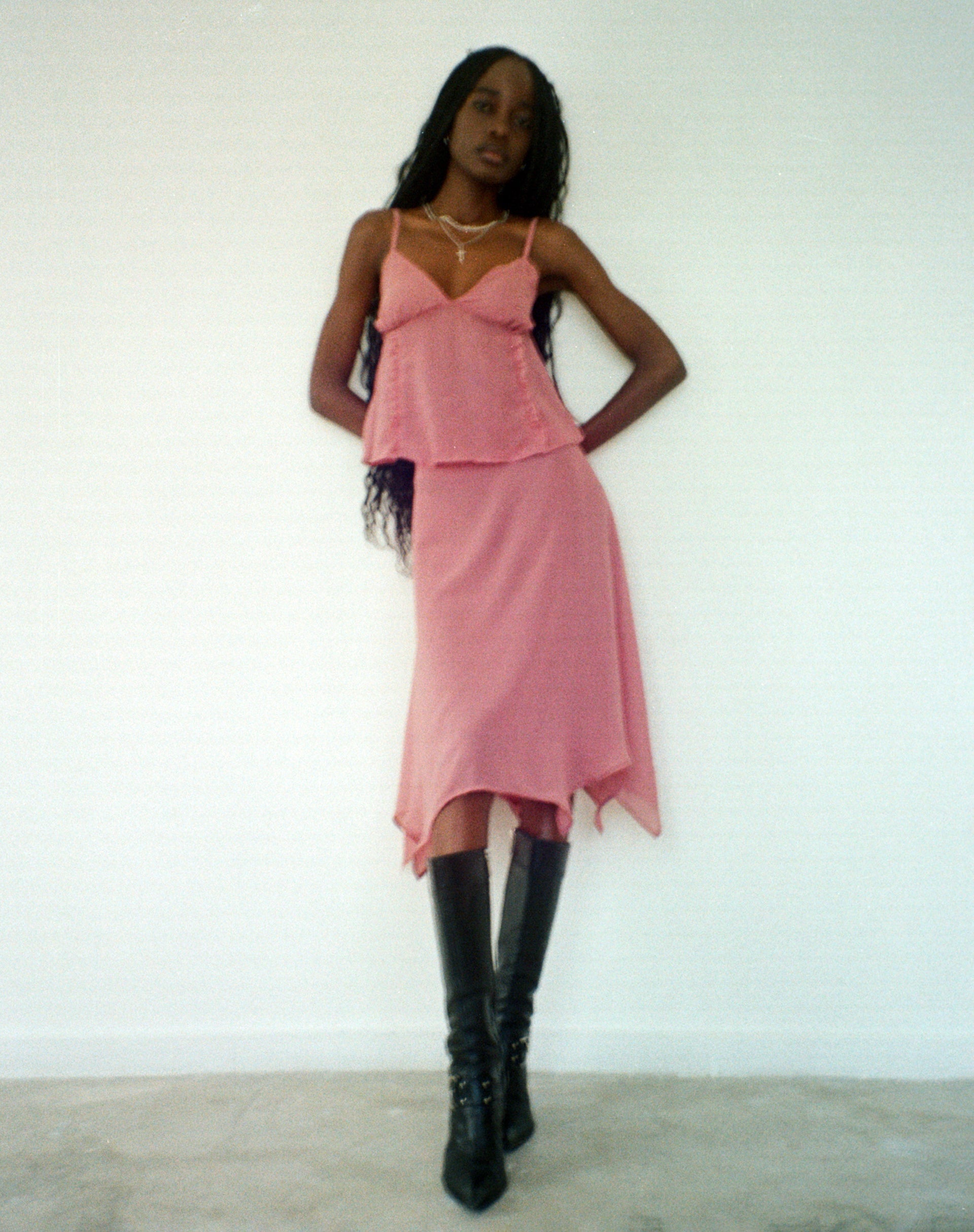 Melly Chiffon Cami Top in Dessert Sand-Nico Sky