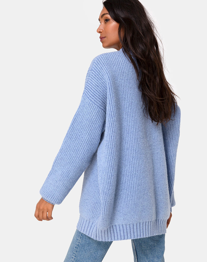 Mody Jumper in Blue Rib-Nico Sky