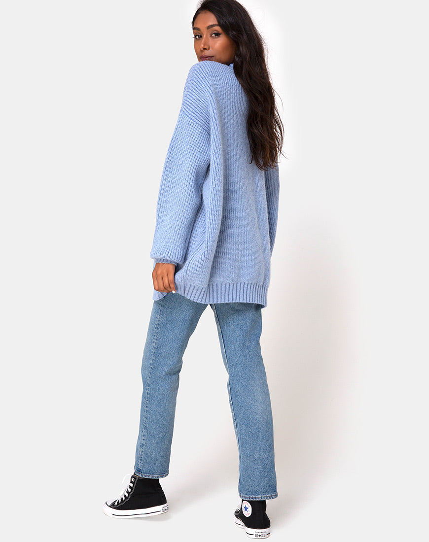 Mody Jumper in Blue Rib-Nico Sky