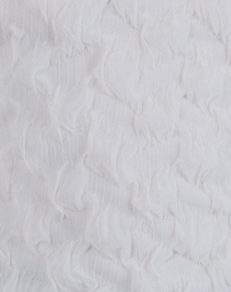 Monelo Vest Top in Textured Mesh White-Nico Sky