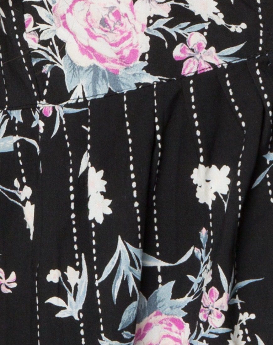 Mosca Plunge Top in Flower Girl-Nico Sky