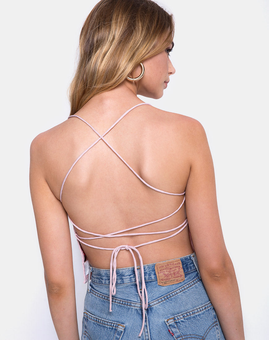 Mosley Cami Top in Satin Blush-Nico Sky