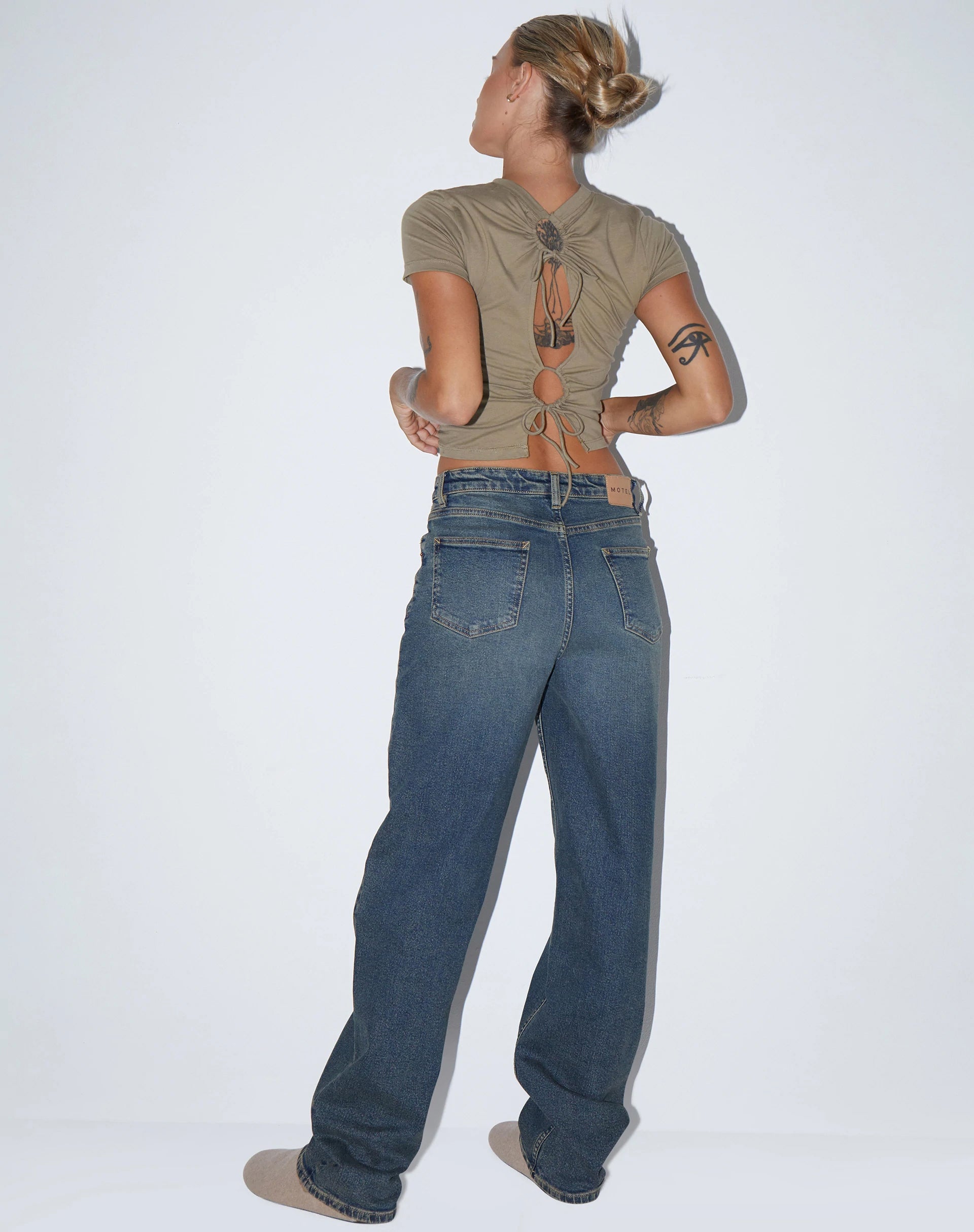 Surtie Top in Lycra London Fog-Nico Sky