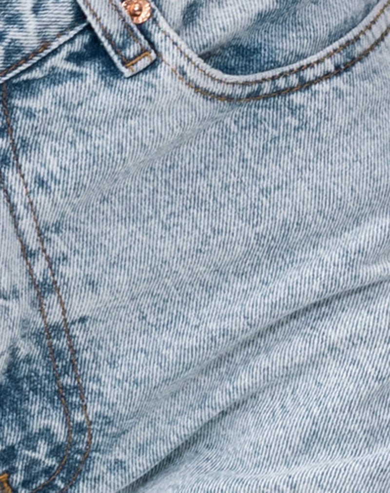 Mid Rise Slim Parallel Jeans in 80's Light Wash-Nico Sky