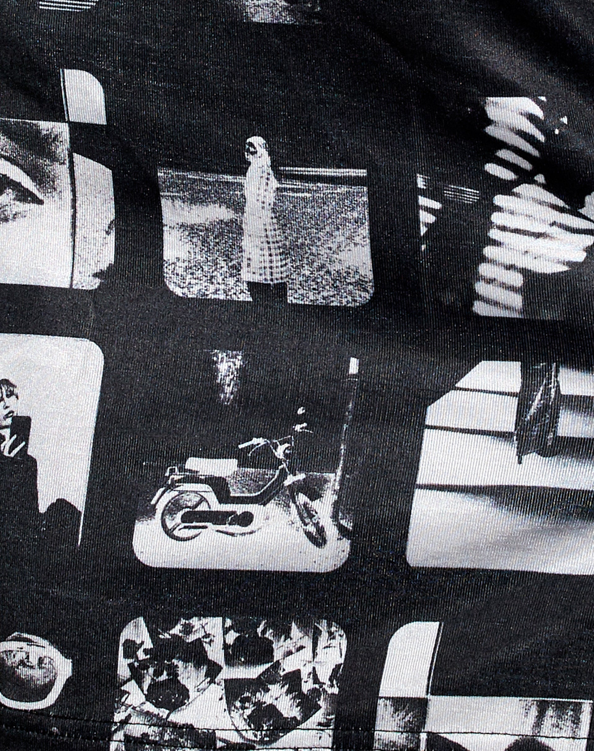 Jogra Mini Skirt in Mono Photographic Black-Nico Sky