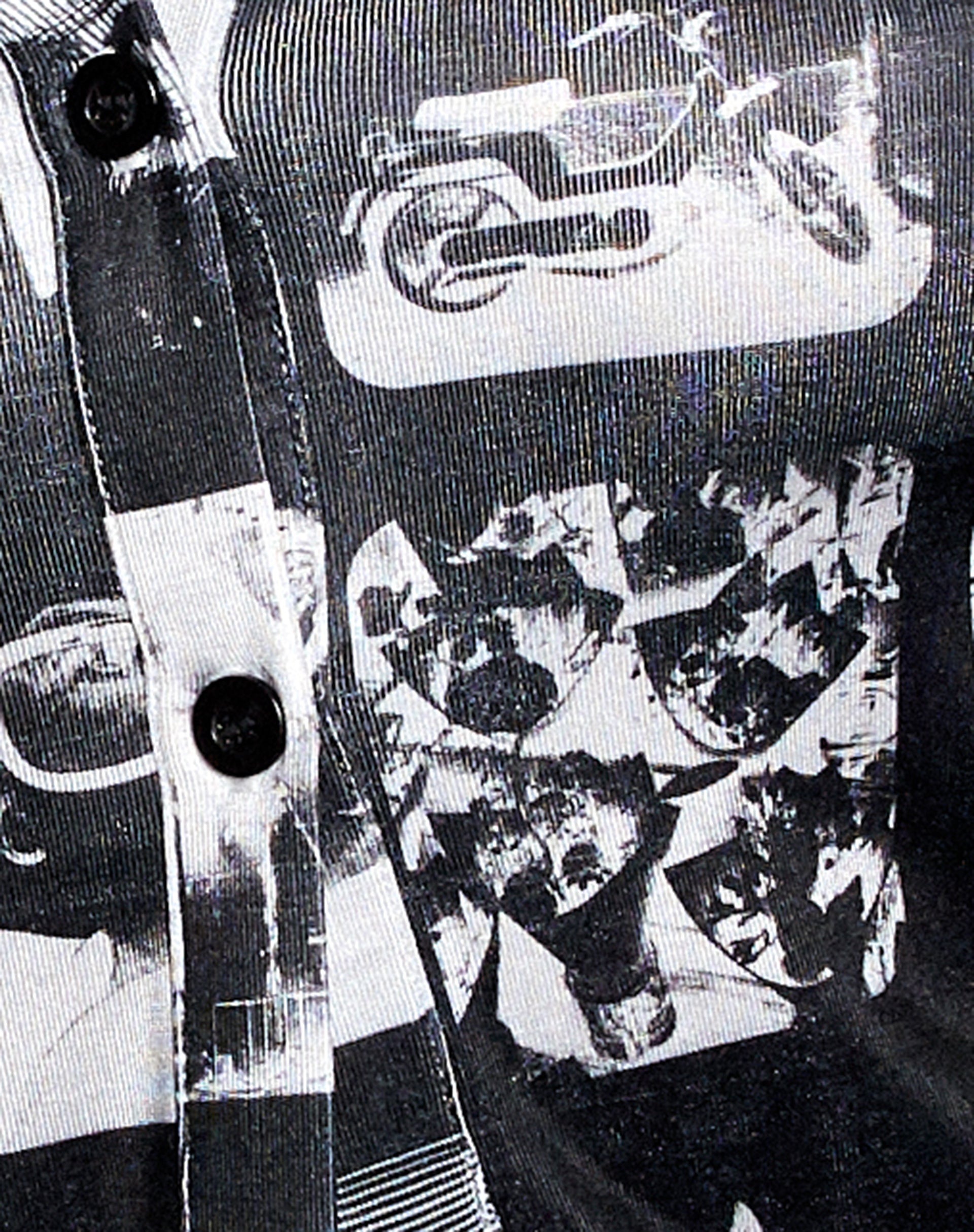 Rinja Crop Top in Mono Photographic Black-Nico Sky