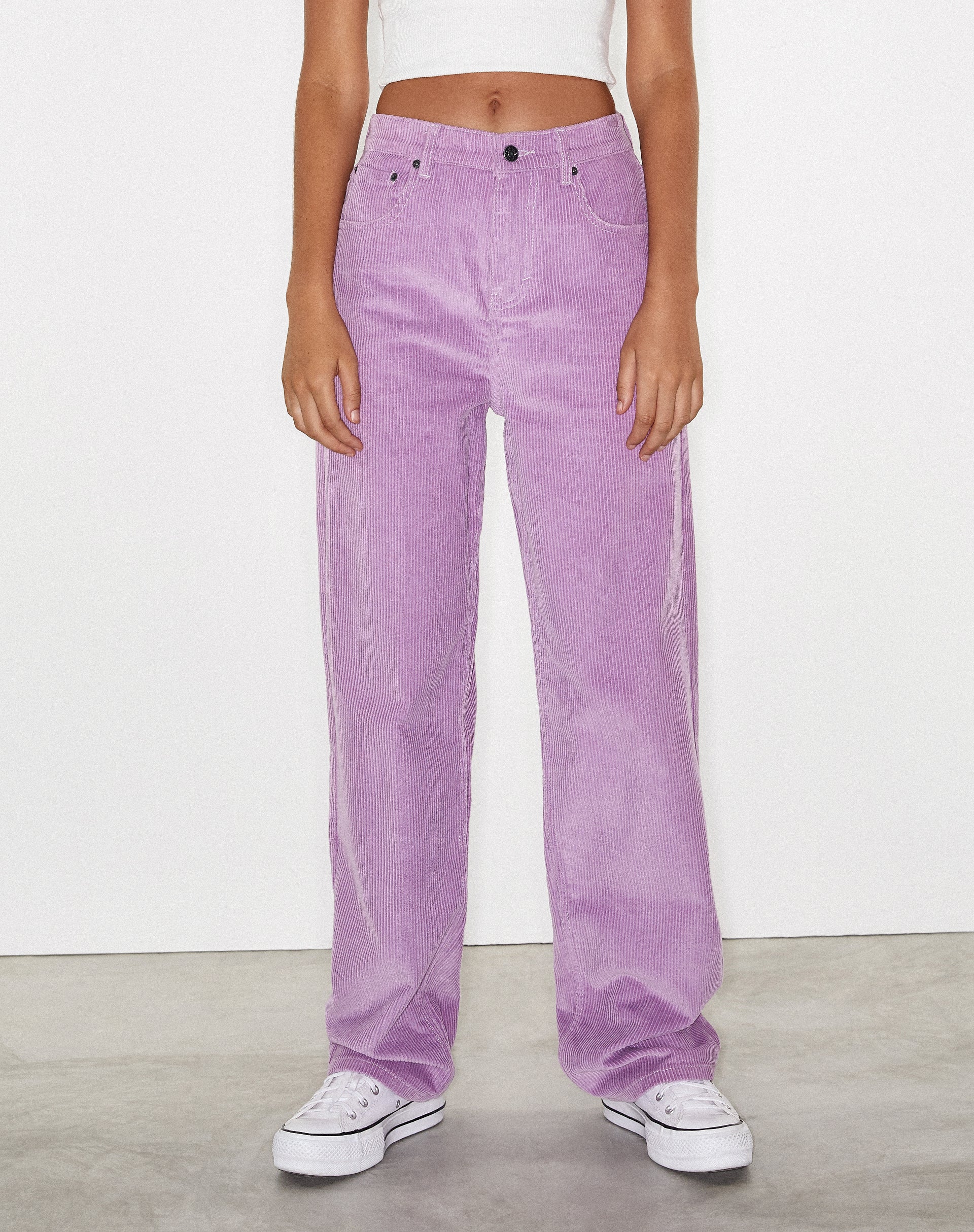 Parallel Trouser in Cord Lilac-Nico Sky