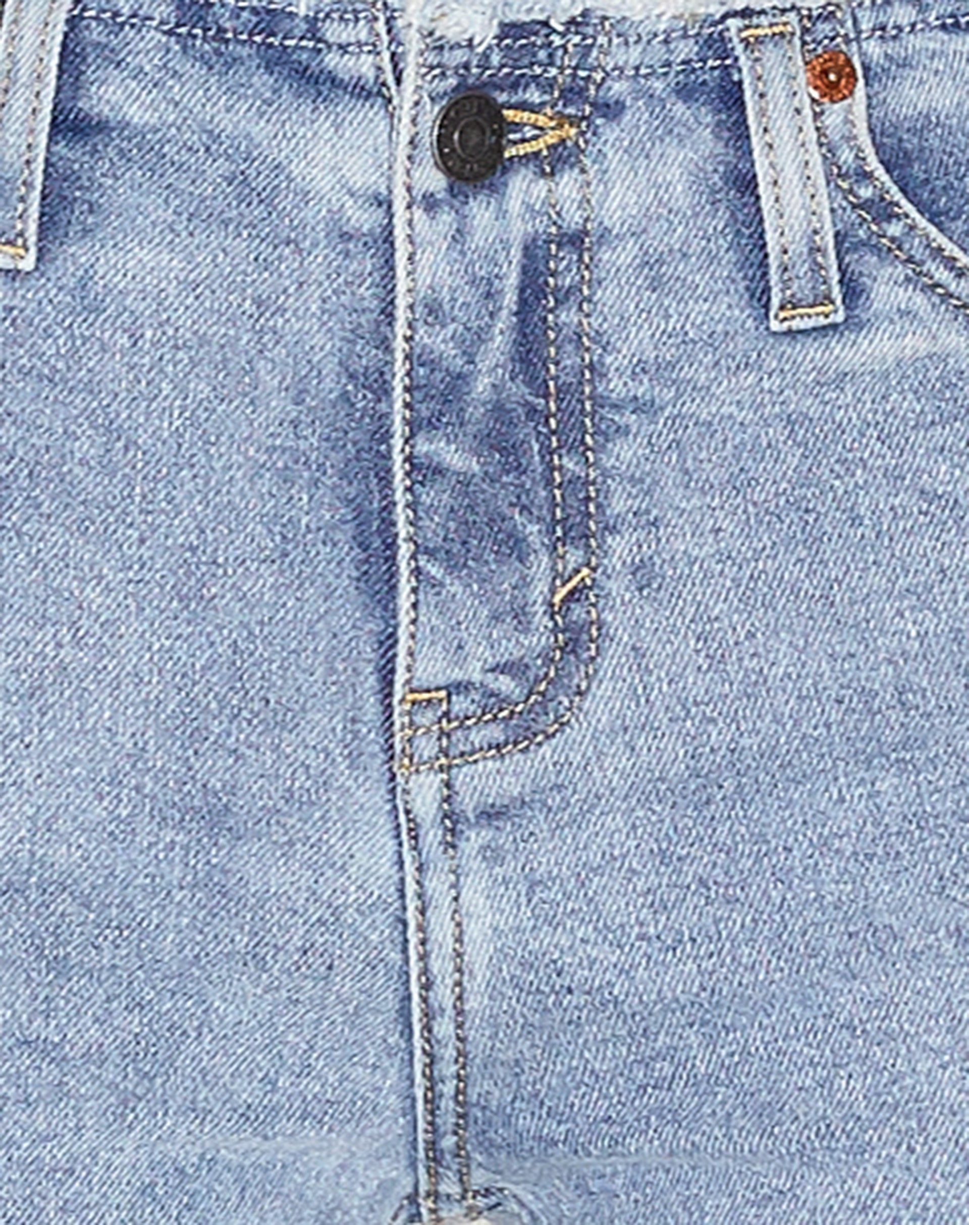 Frayed Low Rise Jeans in Light Wash Blue-Nico Sky