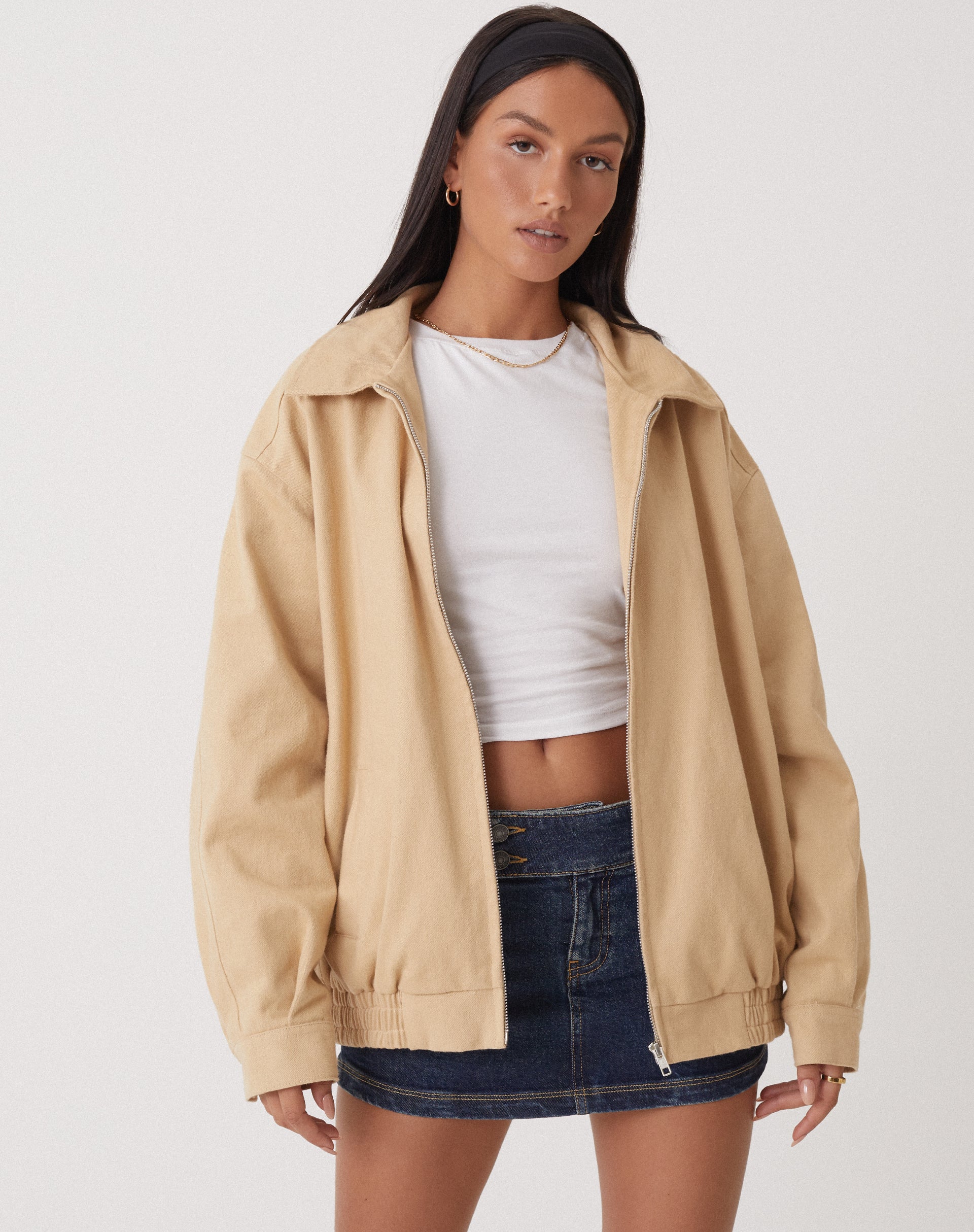MOTEL X OLIVIA NEILL Cavita Jacket in Tan-Nico Sky