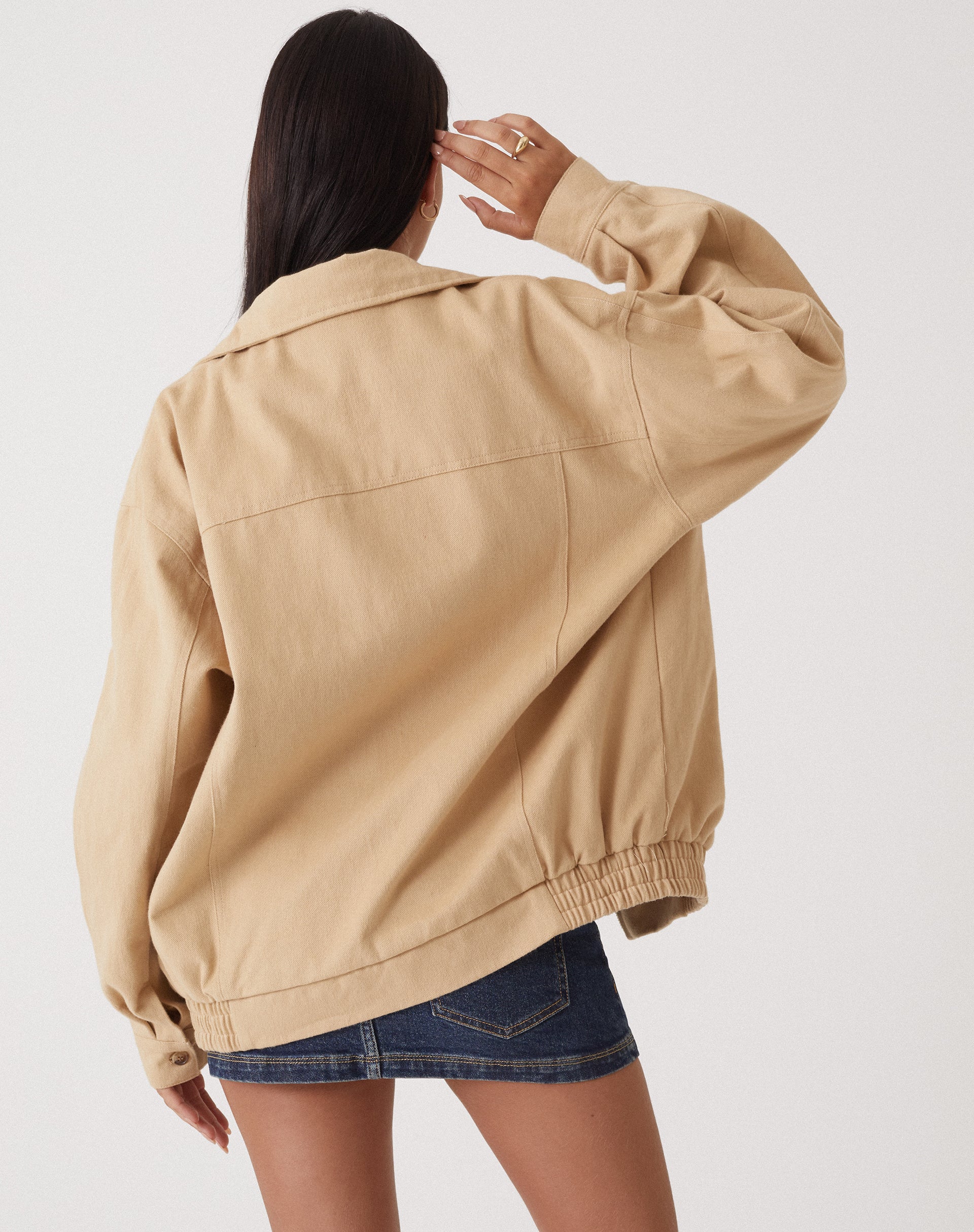 MOTEL X OLIVIA NEILL Cavita Jacket in Tan-Nico Sky