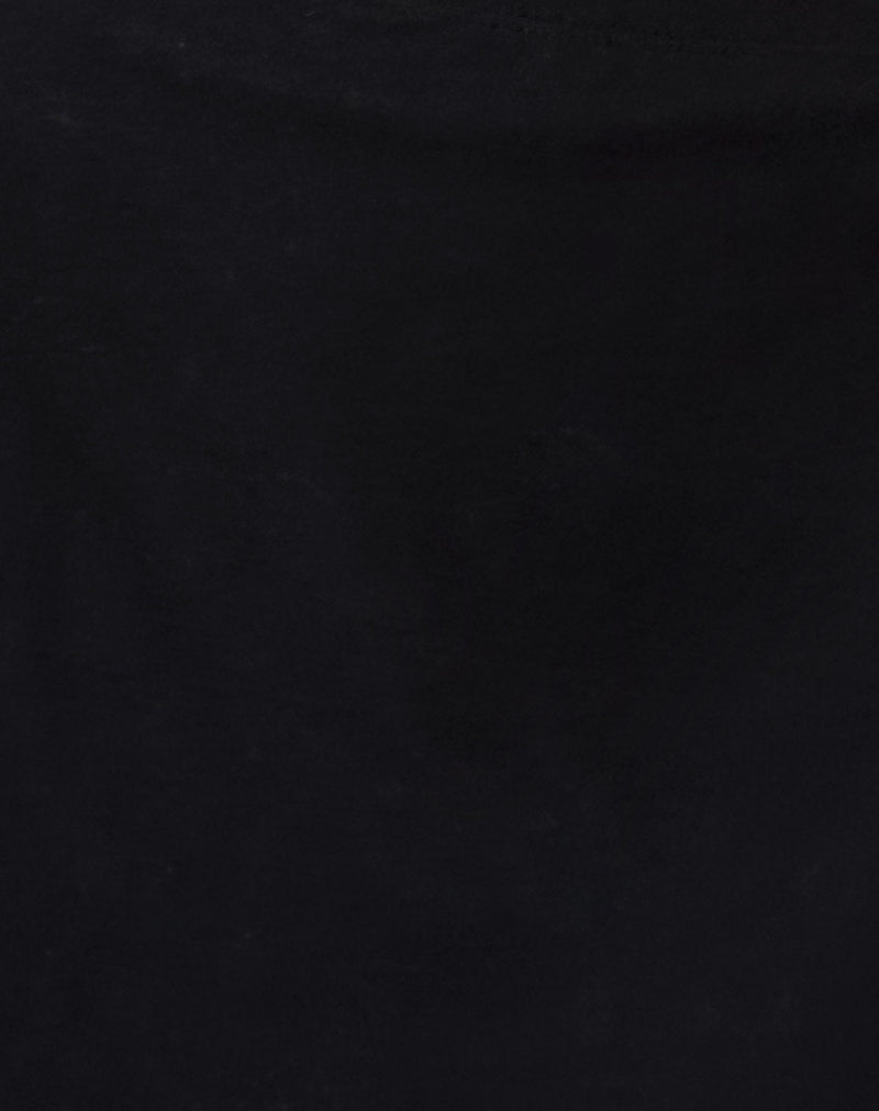 Nidya A-Line Mini Skirt in Black-Nico Sky